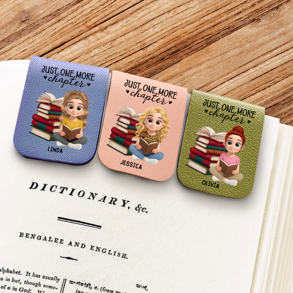 Just One More Chapter - Personalized Custom Leather Bookmark