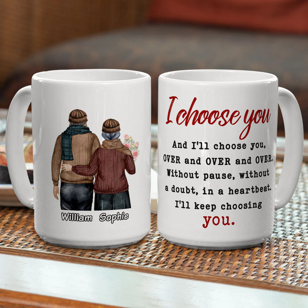 Keep Choosing You - Personalized Custom Coffee Mug - Image 4