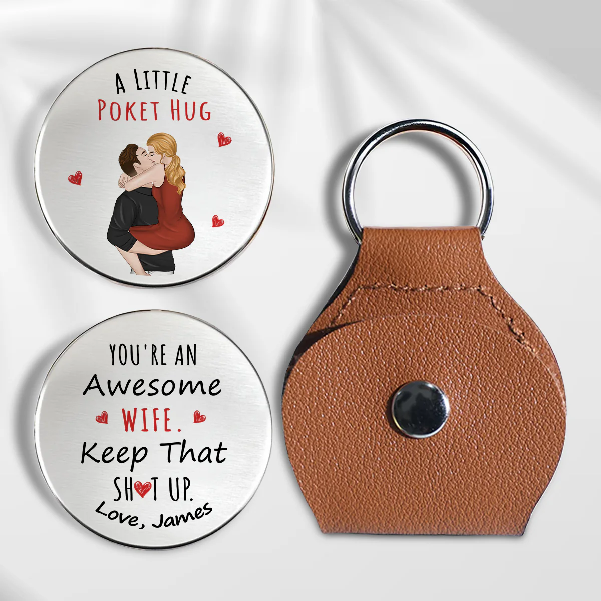 Keep That Shit Up Awesome Wife - Personalized Custom Pocket Hug