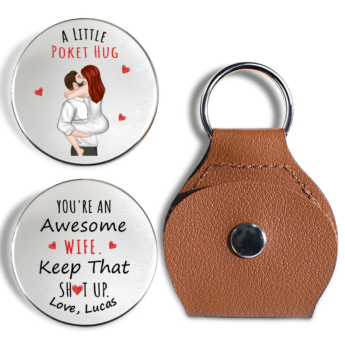 Keep That Shit Up Awesome Wife - Personalized Custom Pocket Hug - Image 6