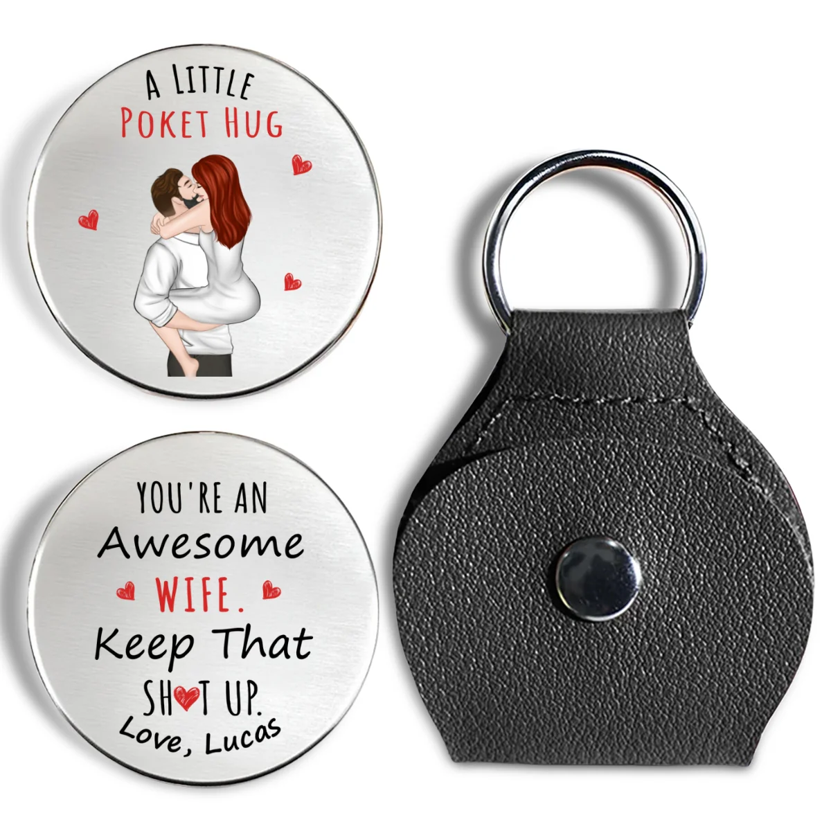 Keep That Shit Up Awesome Wife - Personalized Custom Pocket Hug - Image 7