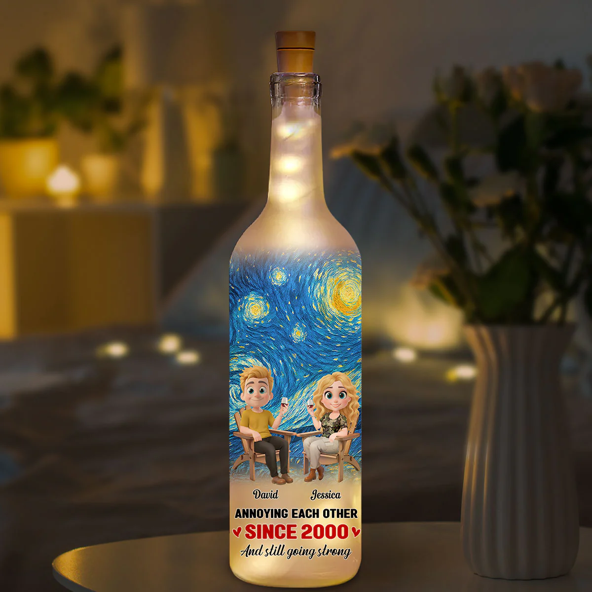 Keep This Love For Years - Personalized Custom Bottle Lamp - Image 5