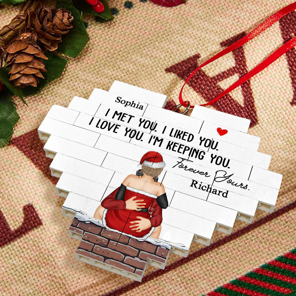 Keeping You Forever - Personalized Custom Heart Puzzle Ornament - Image 3