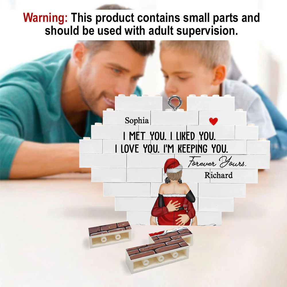 Keeping You Forever - Personalized Custom Heart Puzzle Ornament - Image 4