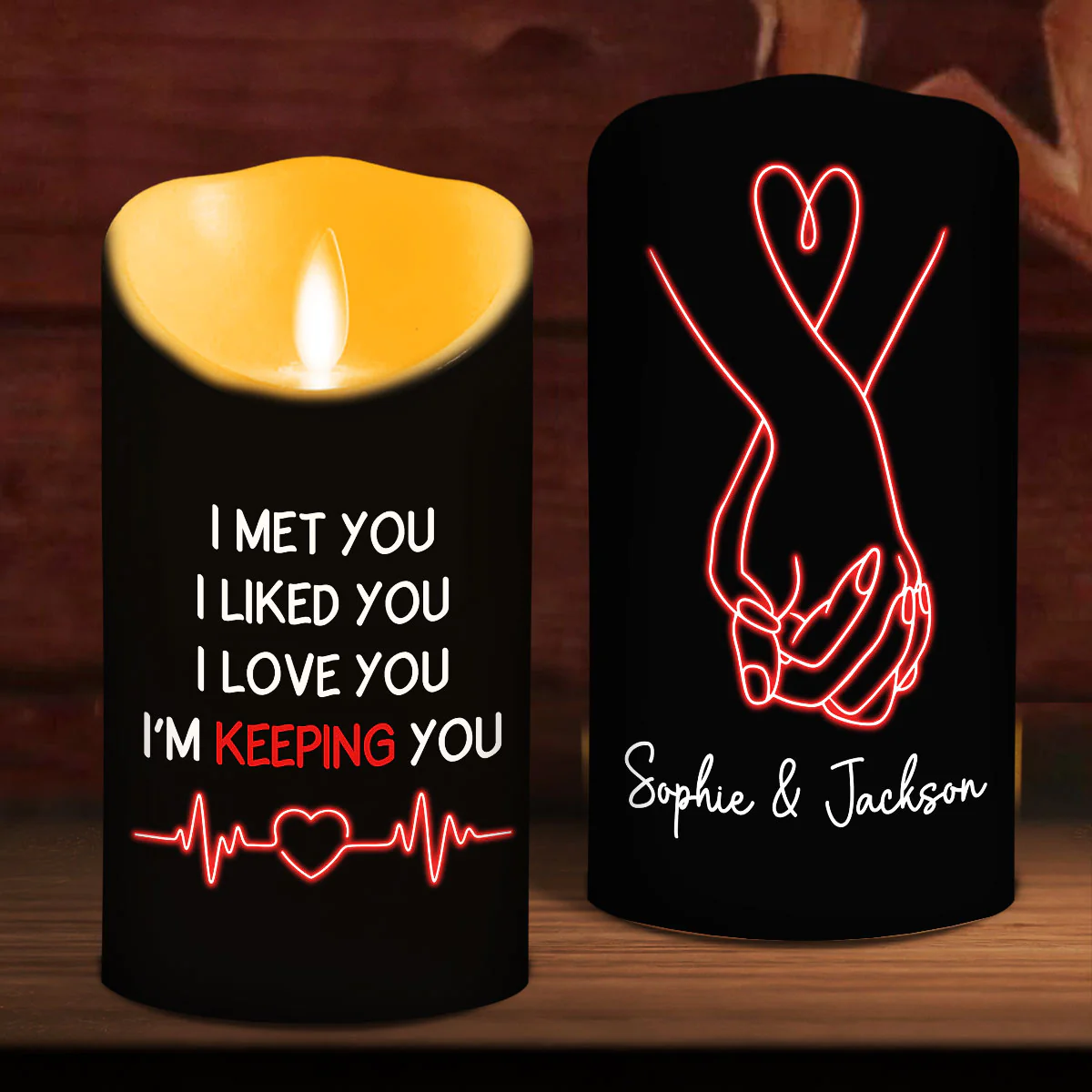 Keeping You - Personalized Custom LED Candle - Image 2