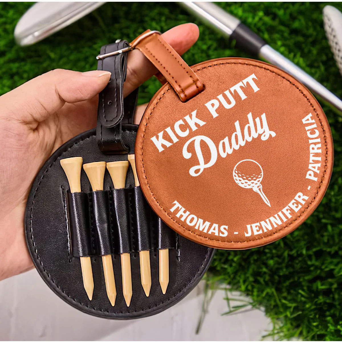 Kick Putt Daddy - Personalized Custom Golf Tee Bag - Image 3