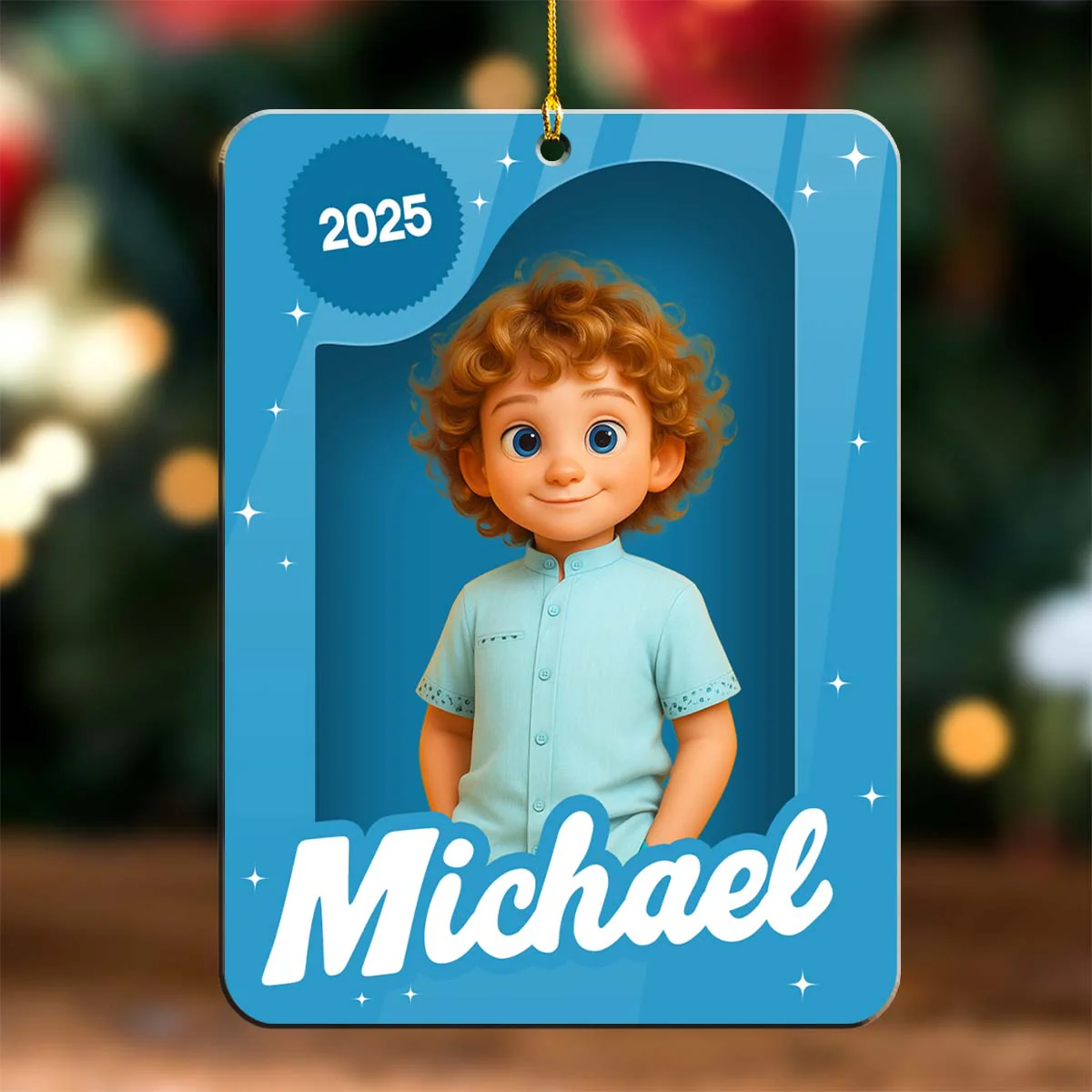 Kid Box - Personalized Custom Acrylic Ornament - Image 4
