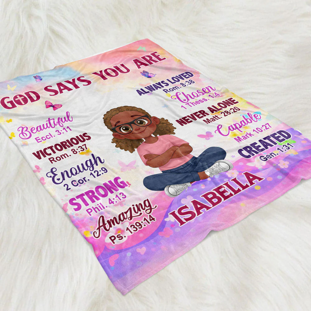 Kid You Are Always Loved - Personalized Custom Fleece Blanket - Image 2