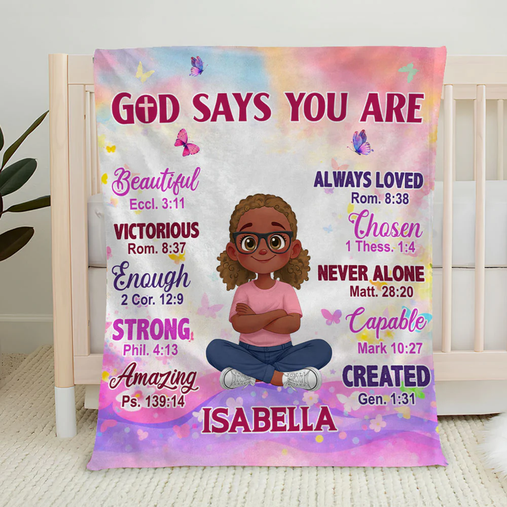 Kid You Are Always Loved - Personalized Custom Fleece Blanket - Image 5
