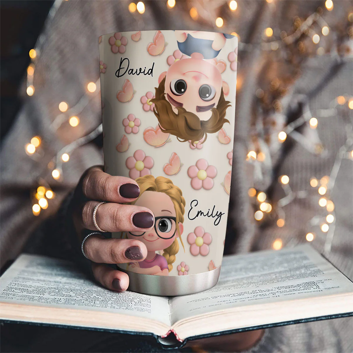 Kids Make Life Grand - Personalized Custom 3D Effect Tumbler - Image 2