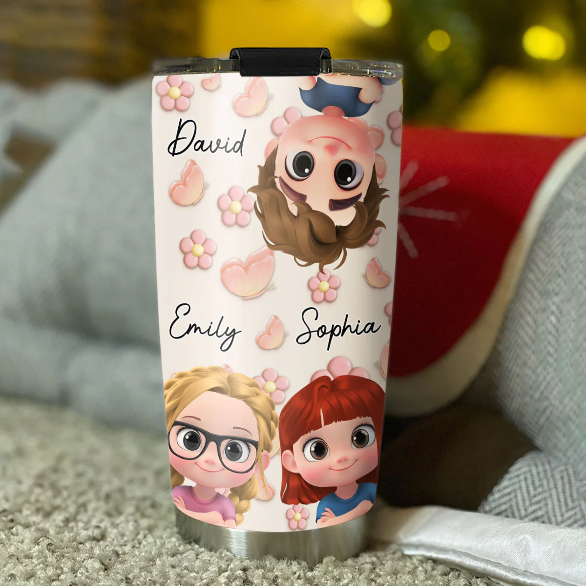 Kids Make Life Grand - Personalized Custom 3D Effect Tumbler - Image 5