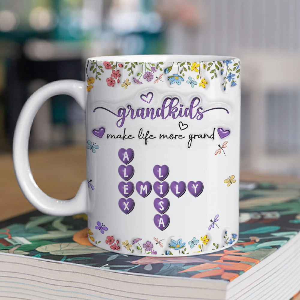 Kids Make Life More Grand - Personalized Custom 3D Inflated Effect Mug - Image 2