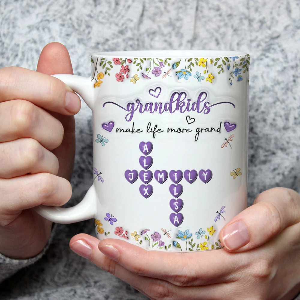 Kids Make Life More Grand - Personalized Custom 3D Inflated Effect Mug - Image 3