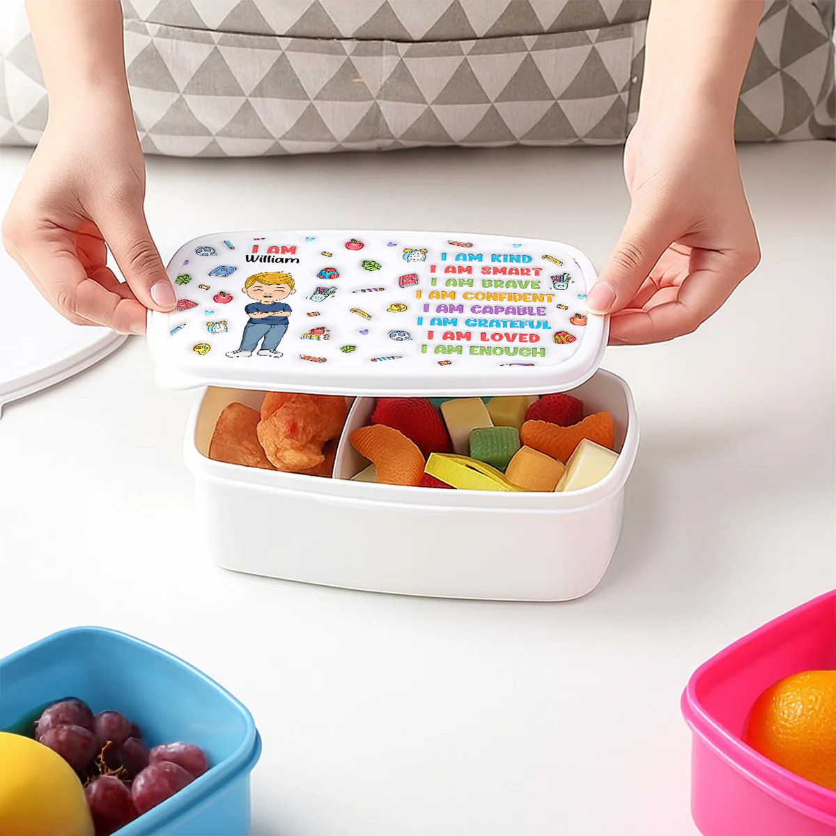 Kind Smart Loved - Personalized Custom Lunch Box - Image 3