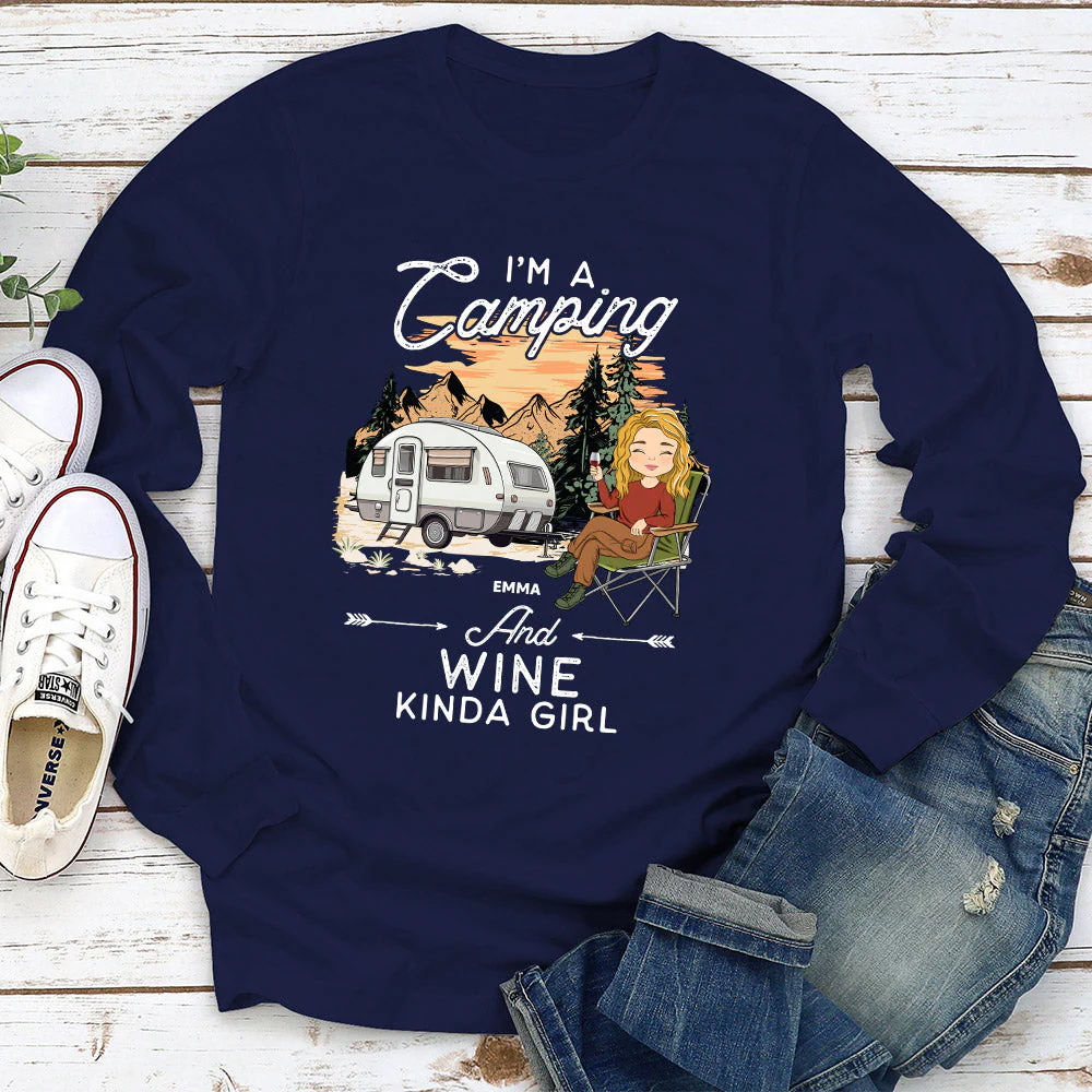 Kinda Girl - Personalized Custom Long Sleeve T-shirt - Image 2