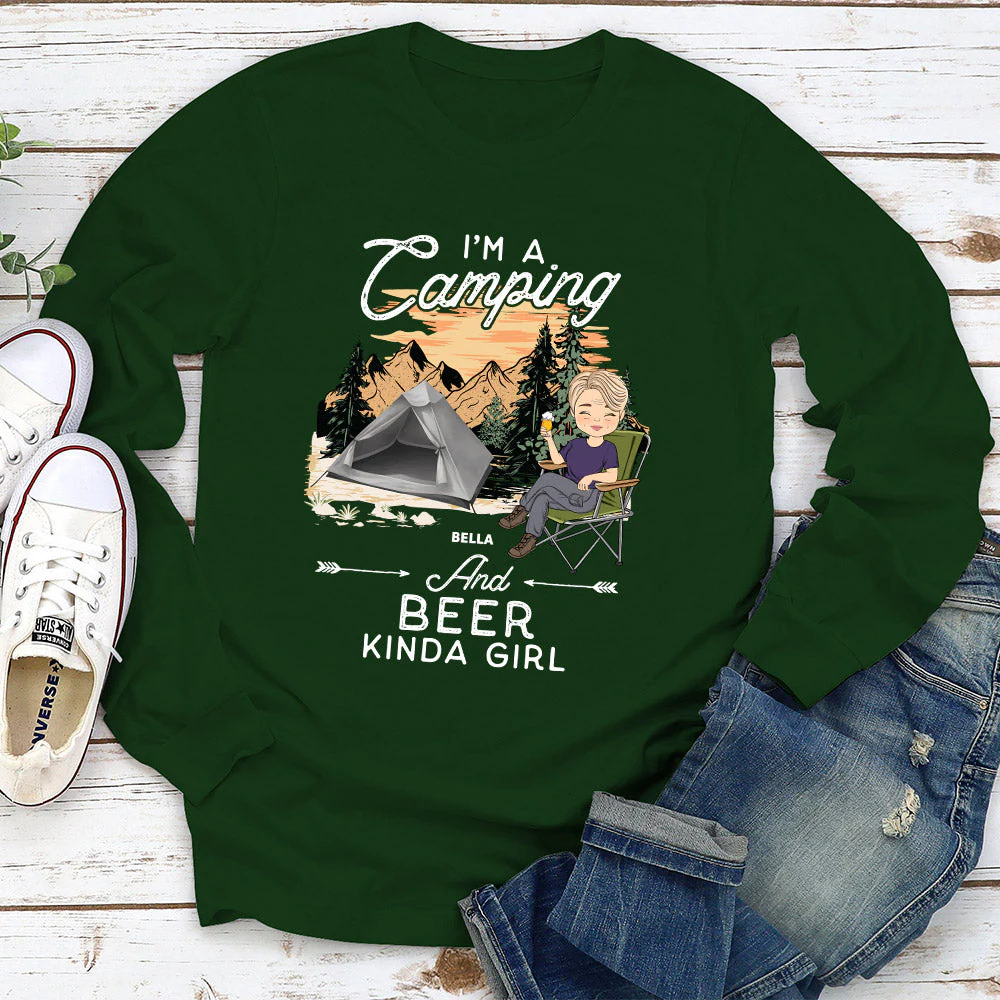 Kinda Girl - Personalized Custom Long Sleeve T-shirt - Image 3