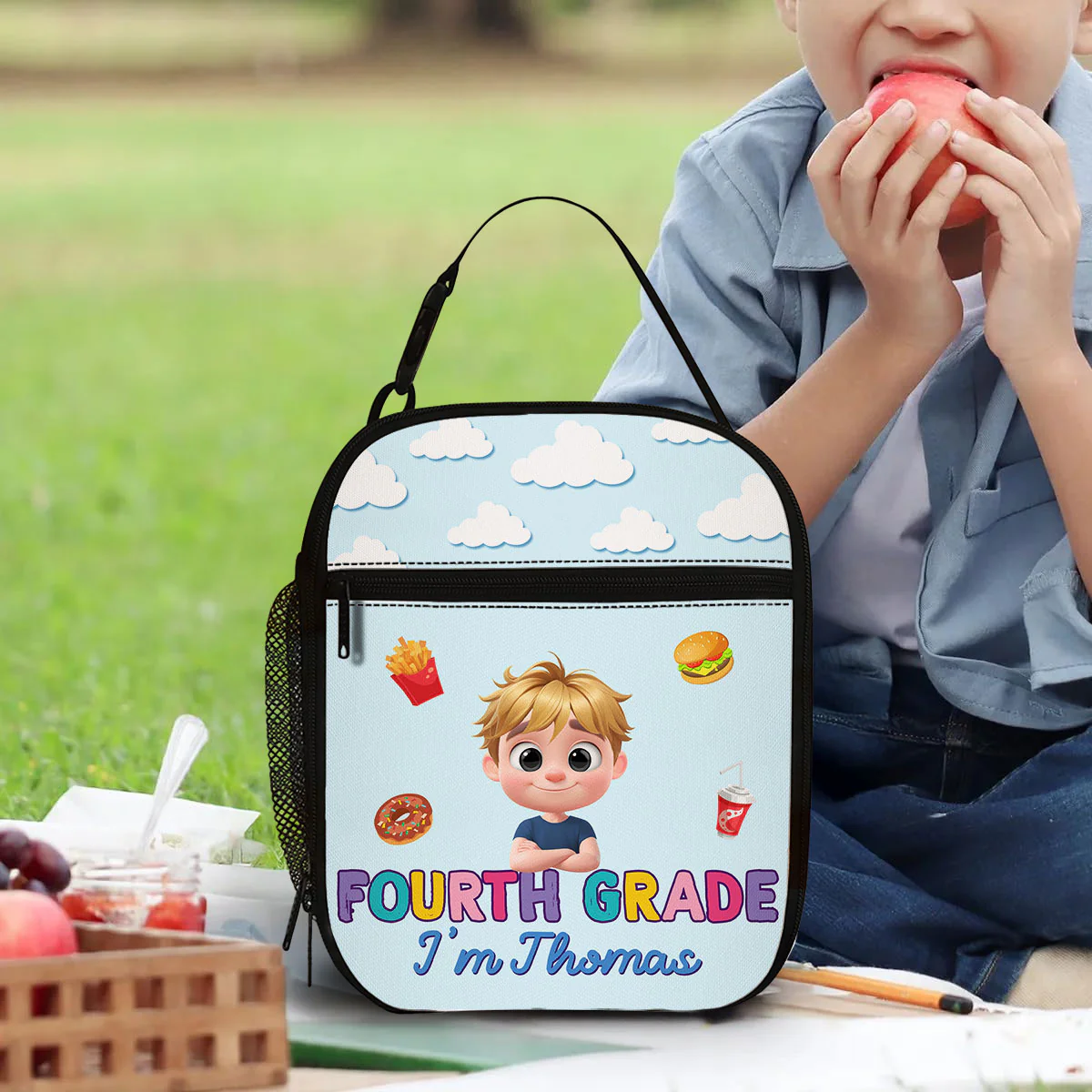 Kindergarten - Personalized Custom Insulated Lunch Bag - Image 2