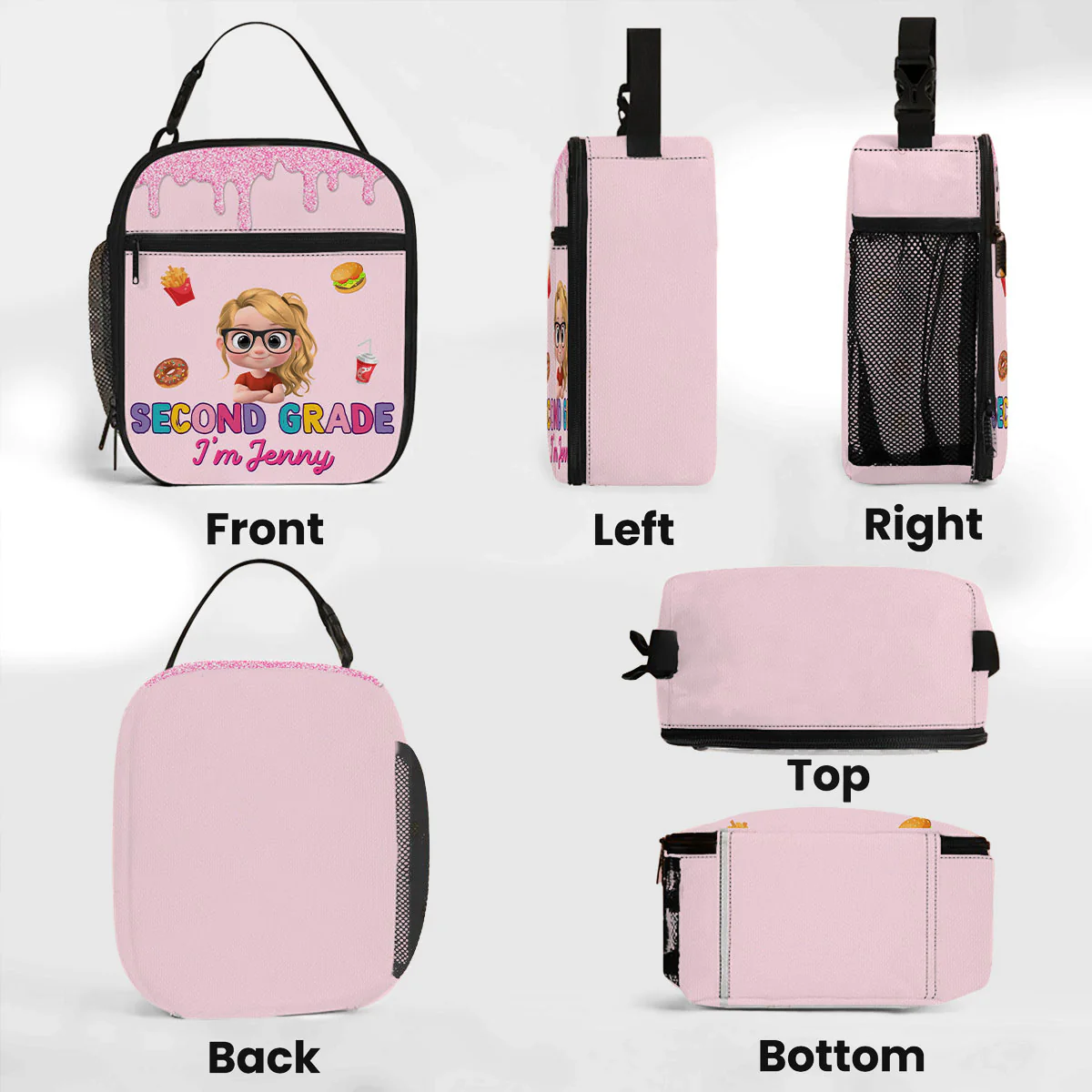 Kindergarten - Personalized Custom Insulated Lunch Bag - Image 5