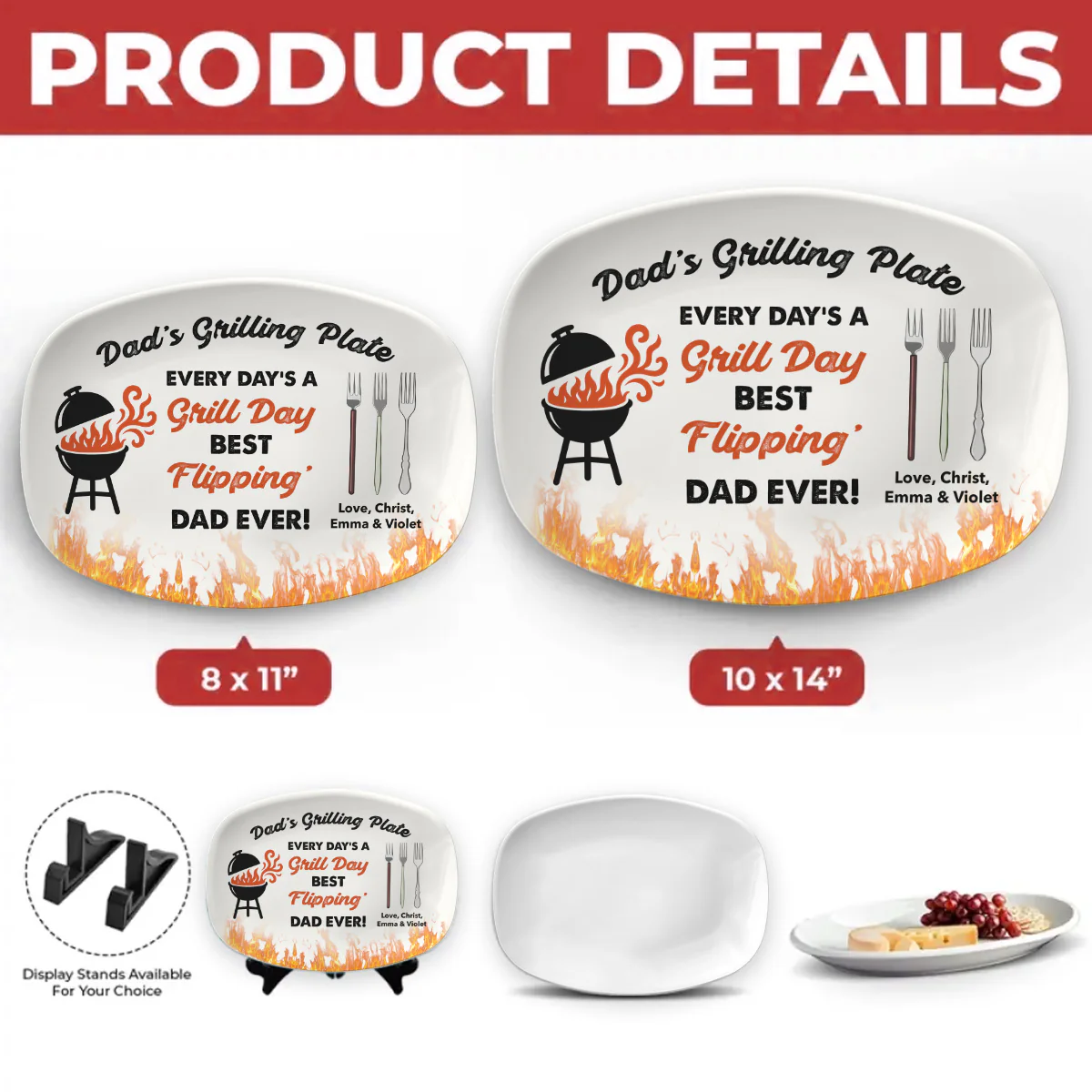 King Of The Grill - Personalized Custom Platter - Image 5