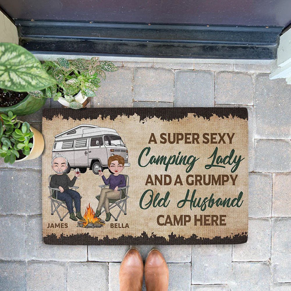 Lady and Husband - Personalized Custom Doormat - Image 2