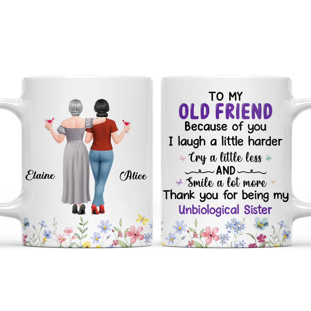 Laughter And Love Friendship - Personalized Custom Coffee Mug