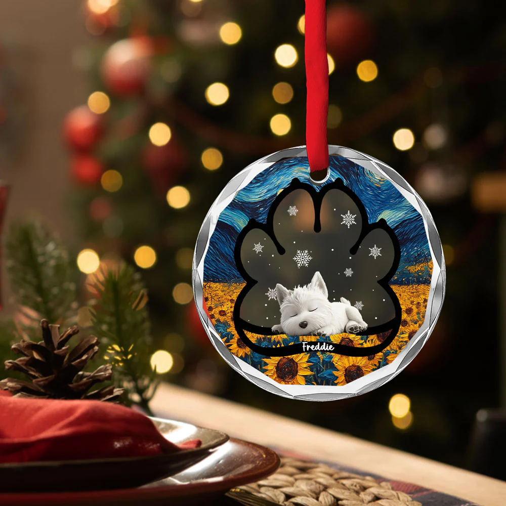 Lay Here With Me - Personalized Custom Glass Ornament - Image 3