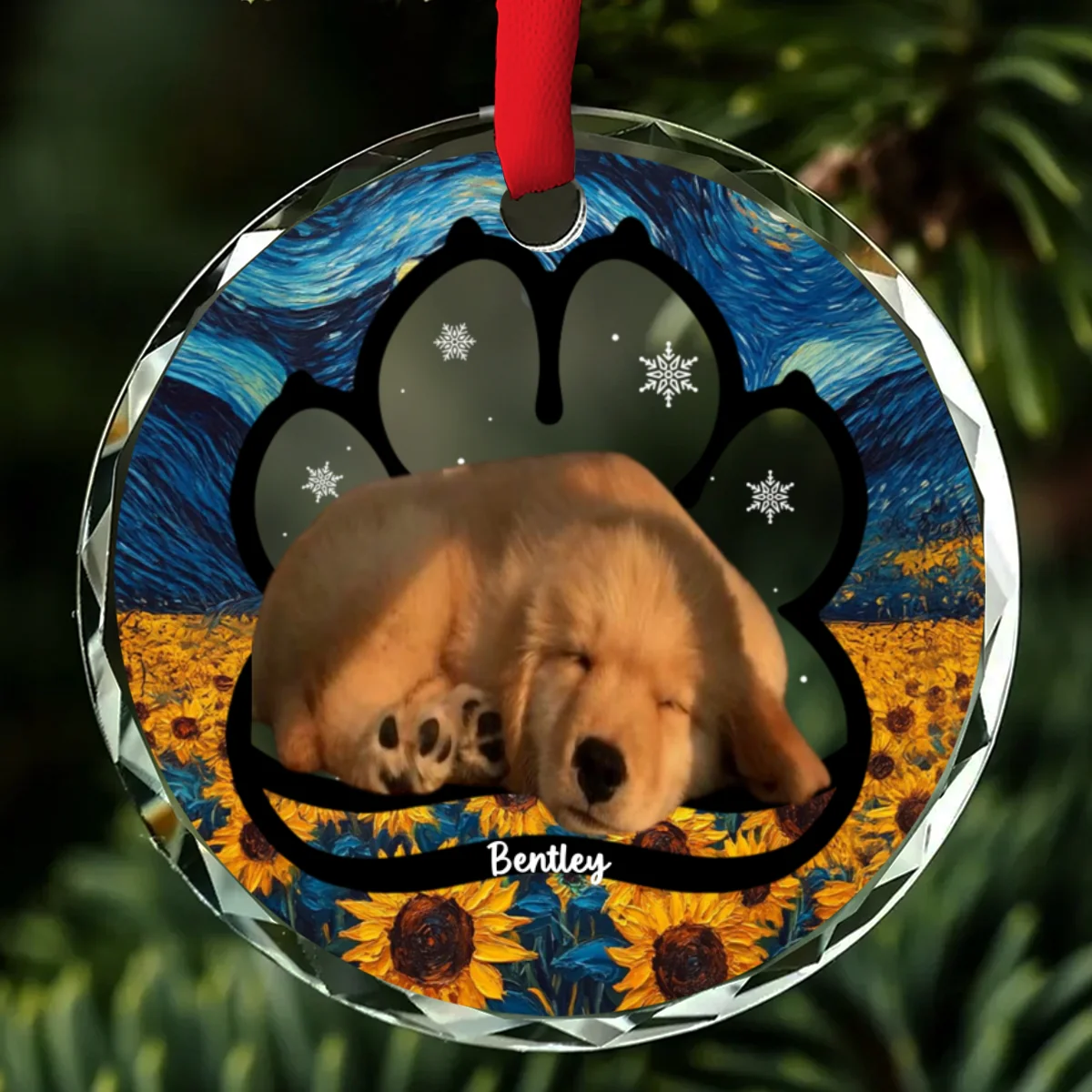 Lay Here With Me Photo - Personalized Custom Glass Ornament - Image 5