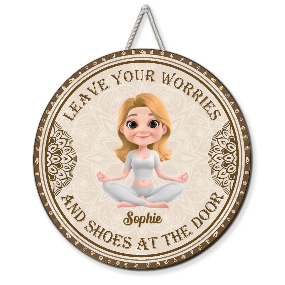 Leave At The Door - Personalized Custom Wood Sign - Image 7