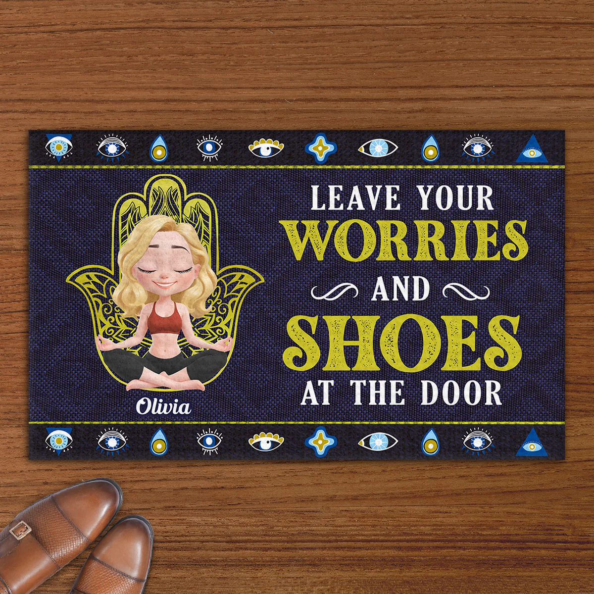Leave Your Worries - Personalized Custom Doormat