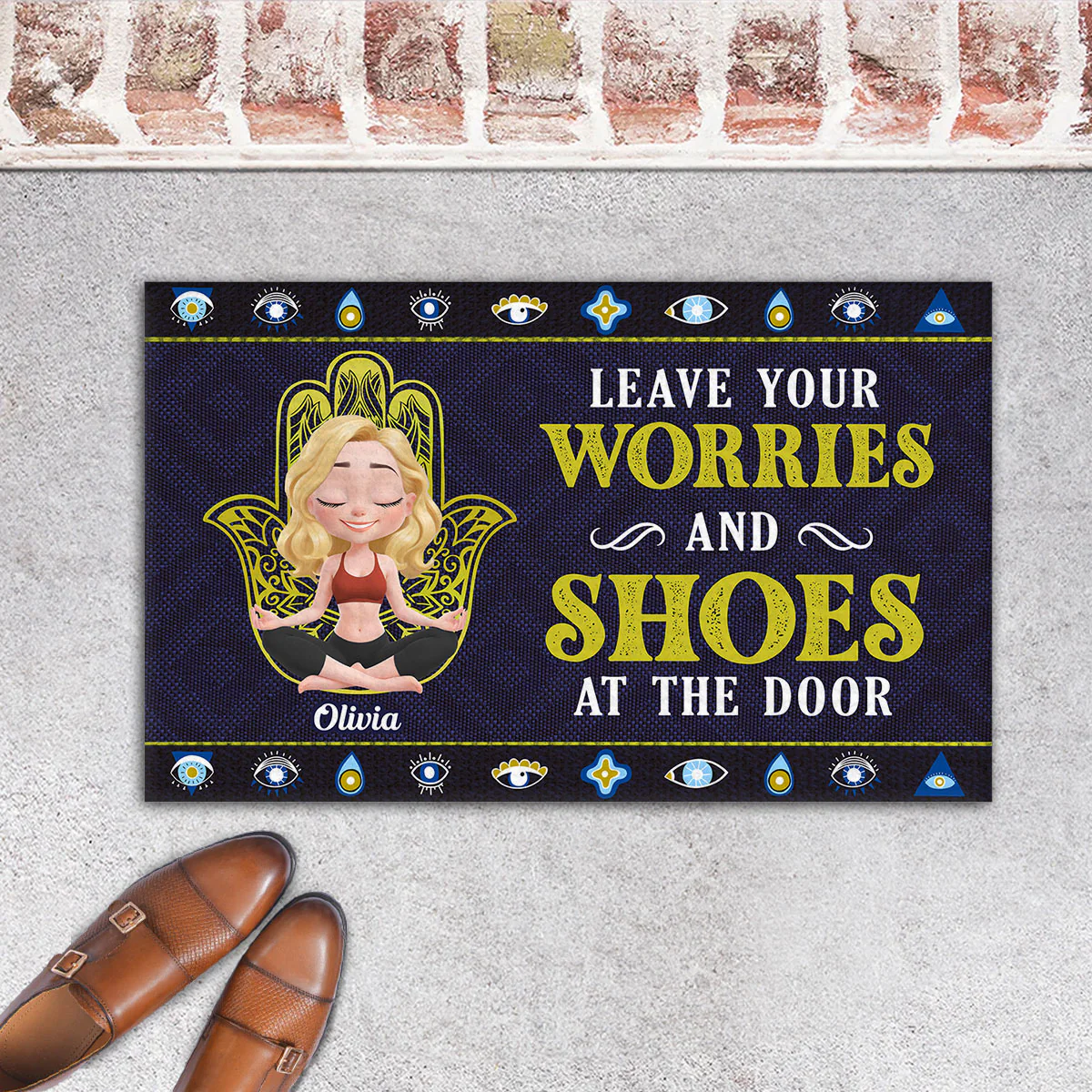 Leave Your Worries - Personalized Custom Doormat - Image 4