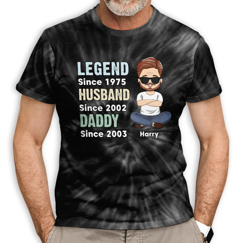 Legend Daddy - Personalized Custom All-over-print T-shirt - Image 3