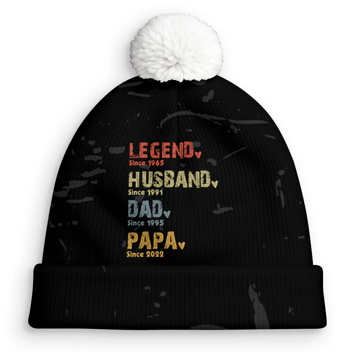 Legend Husband Dad Grandpa - Personalized Custom Bobble Beanie Hat