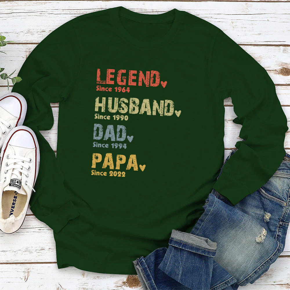 Legend, Husband, Dad, Grandpa - Personalized Custom Shirt - Image 3