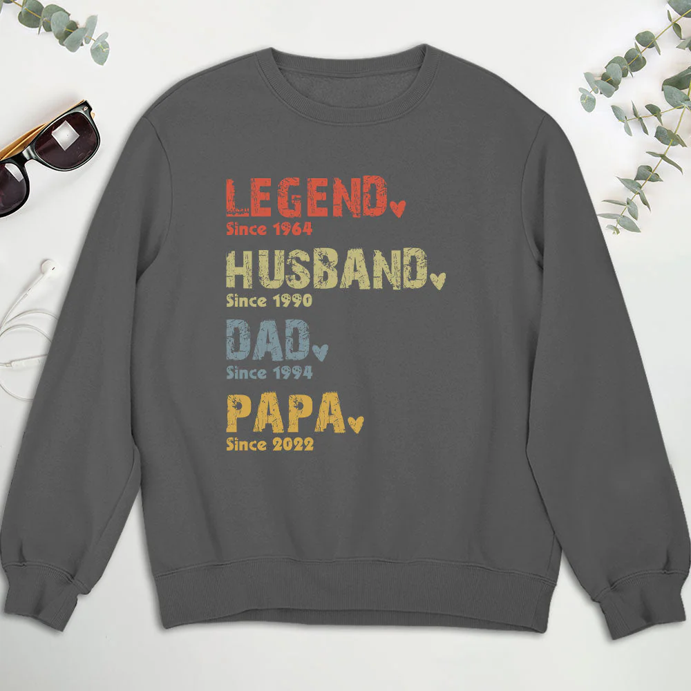 Legend, Husband, Dad, Grandpa - Personalized Custom Shirt - Image 6