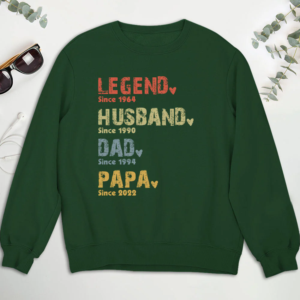 Legend, Husband, Dad, Grandpa - Personalized Custom Shirt - Image 8