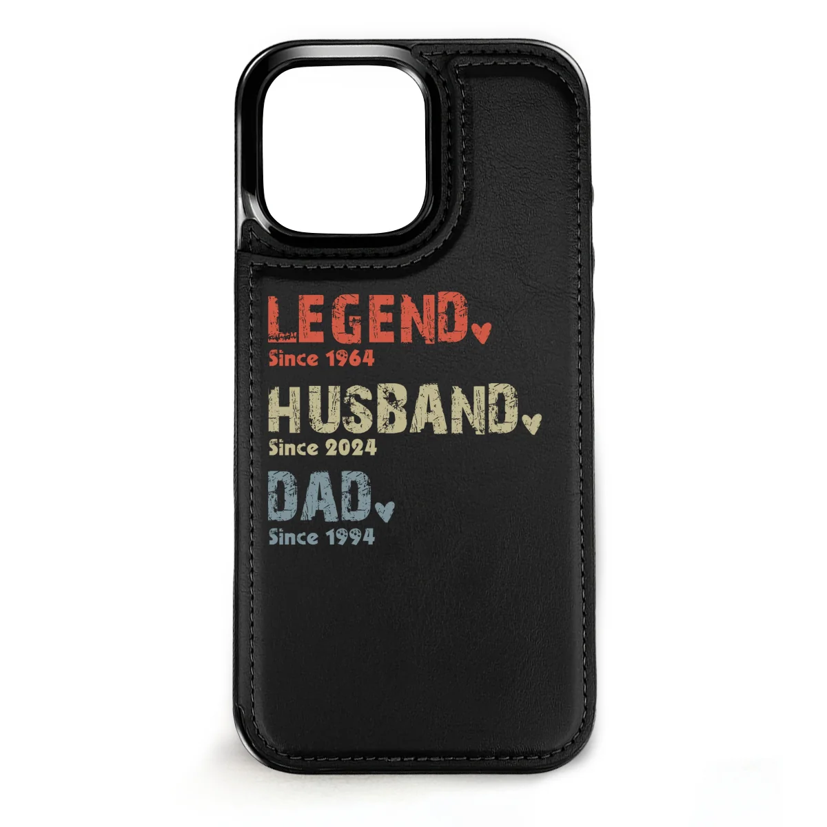 Legend Husband Dad Papa - Personalized Custom Leather Phone Case - Image 7