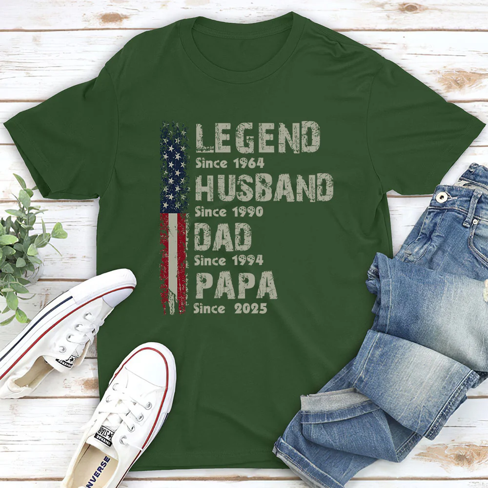 Legend Husband Dad - Personalized Custom Shirt - Image 2