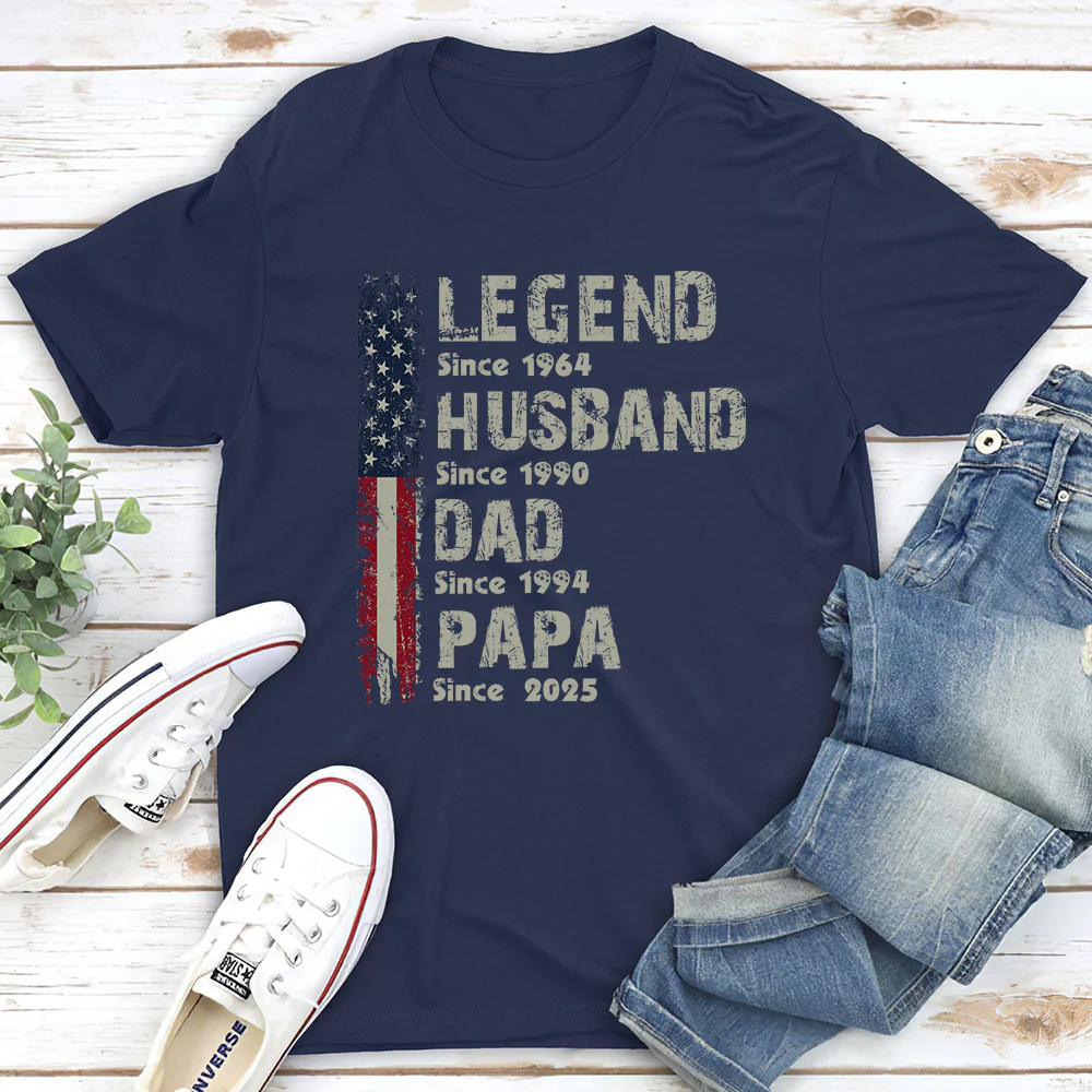 Legend Husband Dad - Personalized Custom Shirt - Image 4