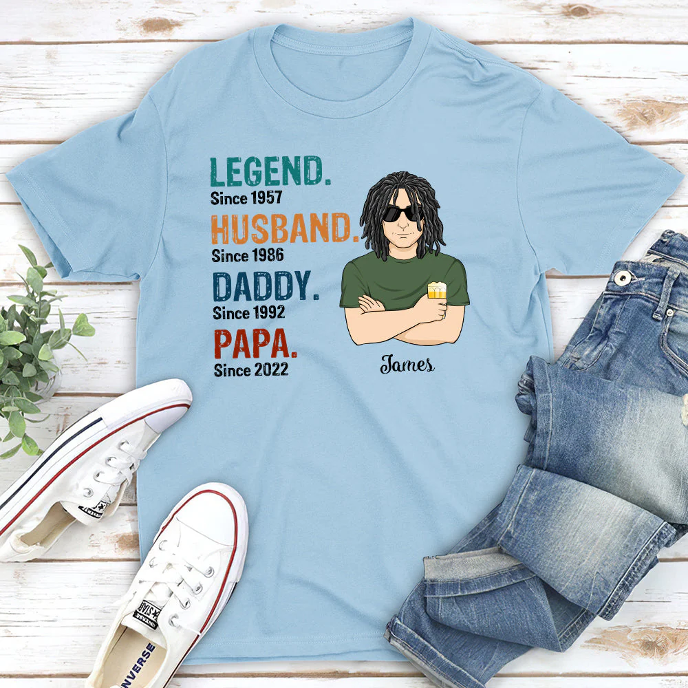 Legend Husband Daddy - Personalized Custom Shirt - Image 2