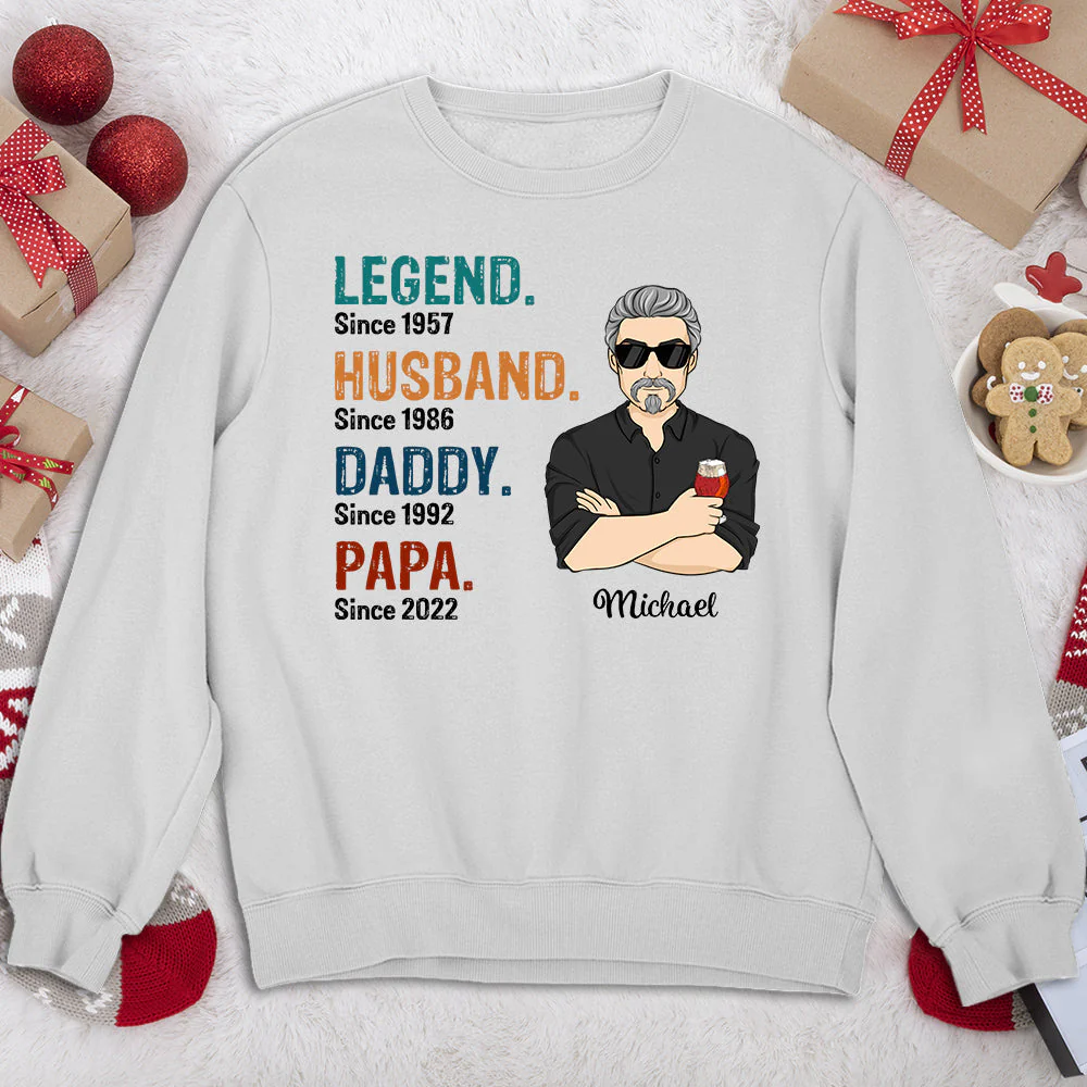 Legend Husband Daddy - Personalized Custom Shirt - Image 5