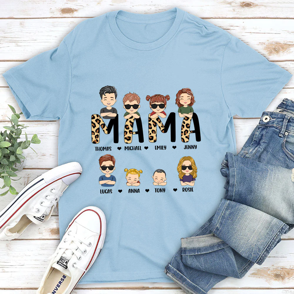 Leopard Momma Title - Personalized Custom Unisex T-shirt - Image 3
