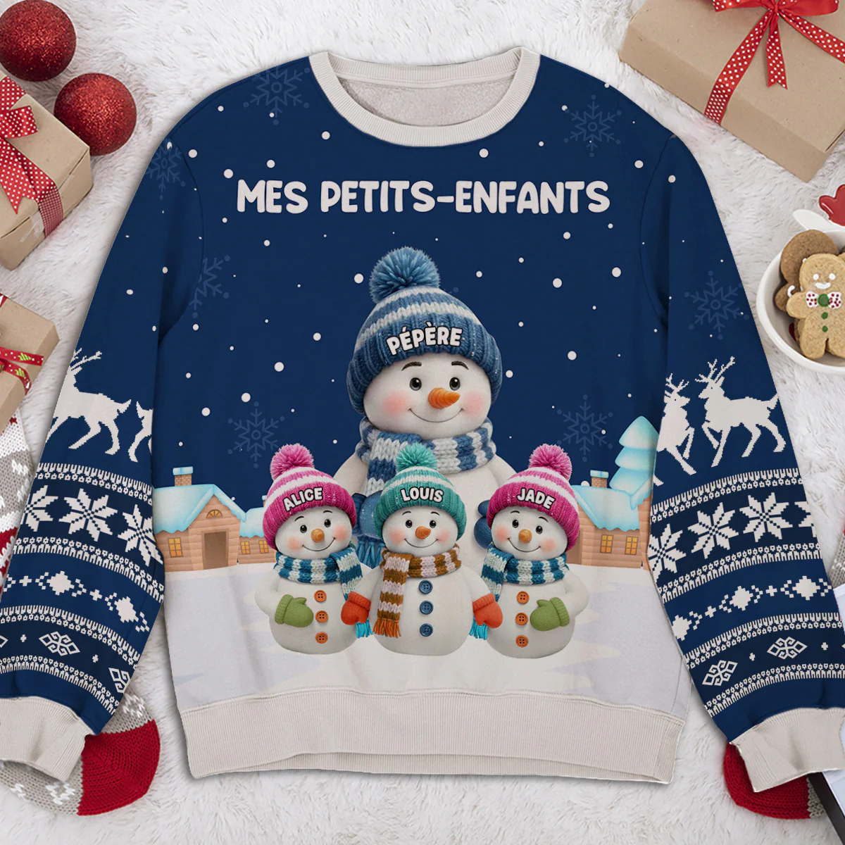Les Petits-Enfants Tricotent - Sweatshirt Personnalisé Avec Impression Intégrale - Image 2