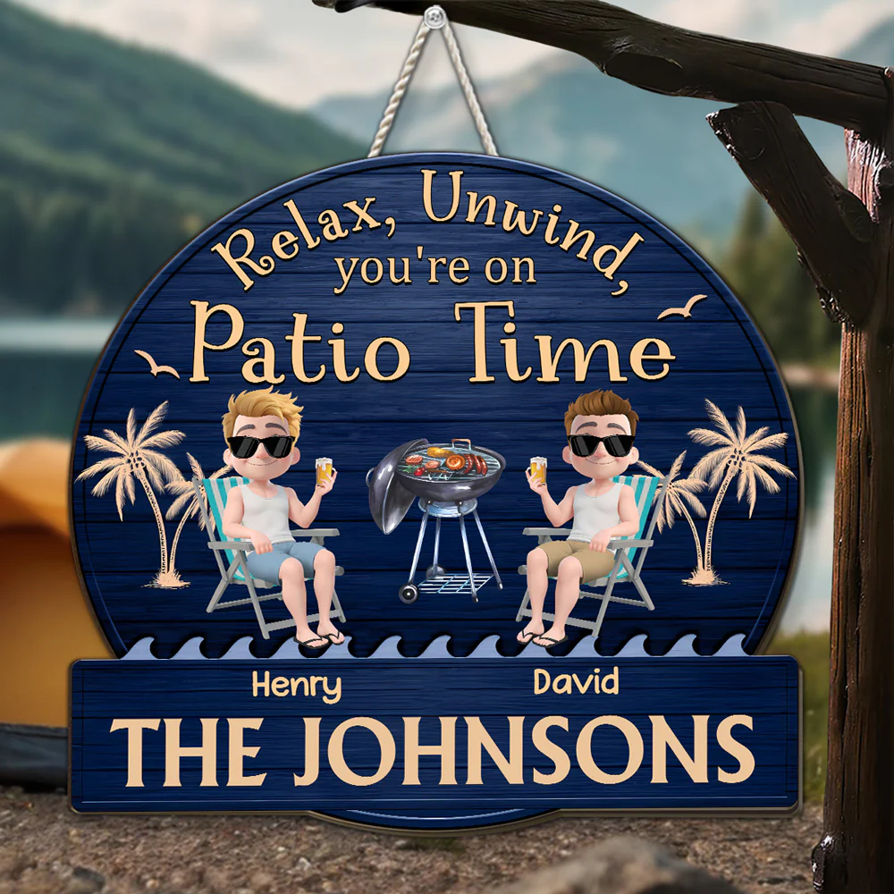 Let the Patio Time Begin - Personalized Custom Wood Sign - Image 2
