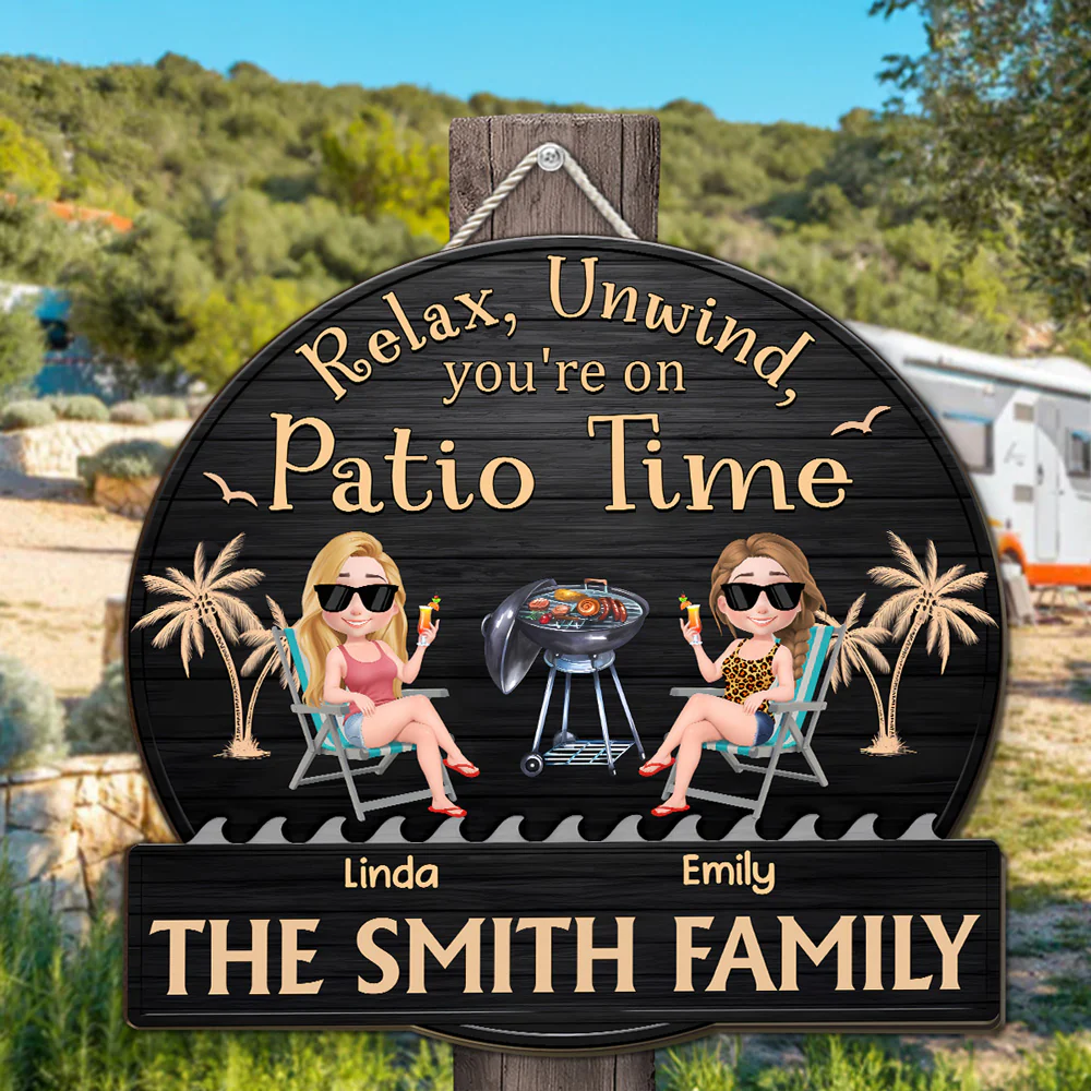 Let the Patio Time Begin - Personalized Custom Wood Sign - Image 3