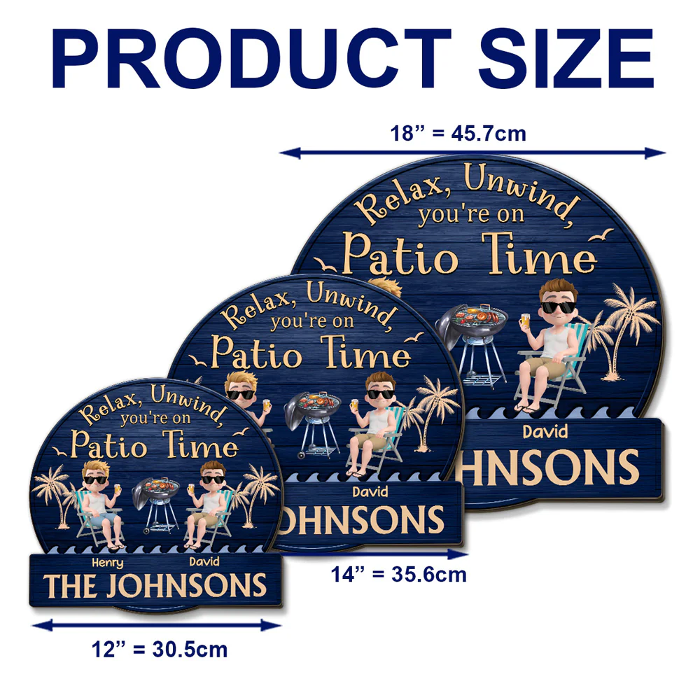 Let the Patio Time Begin - Personalized Custom Wood Sign - Image 7