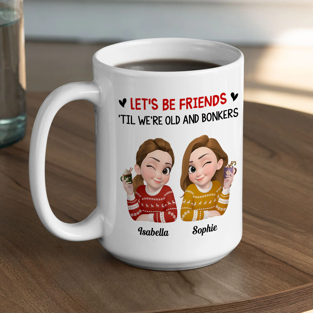 Lets Be Friend - Personalized Custom Coffee Mug - Image 5