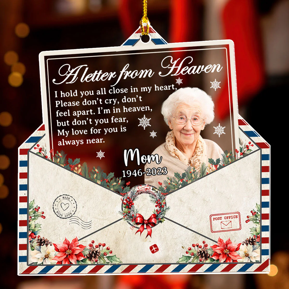 Letter From Heaven - Personalized Custom Acrylic Ornament - Image 2