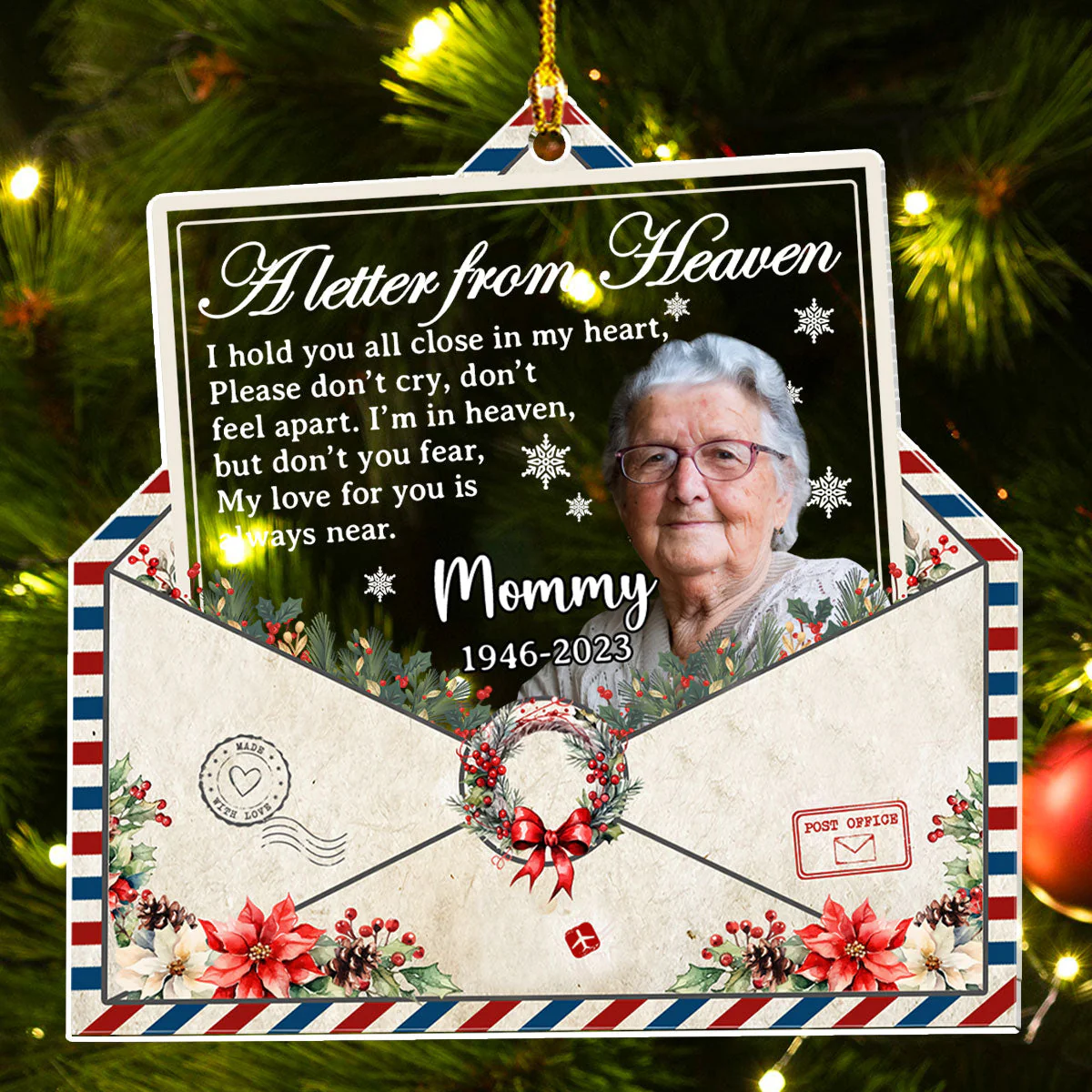 Letter From Heaven - Personalized Custom Acrylic Ornament - Image 4