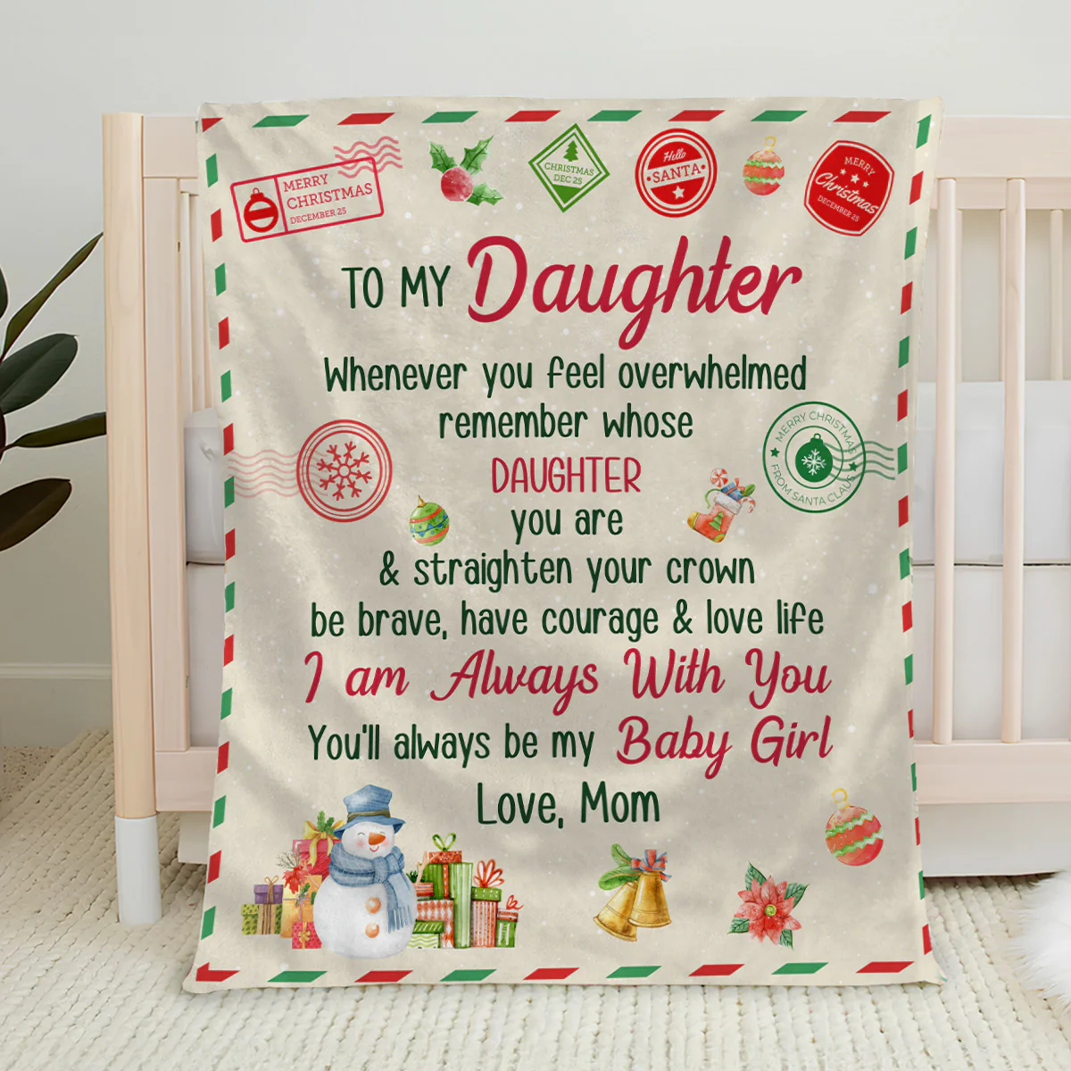 Letter From Mom - Personalized Custom Fleece Blanket