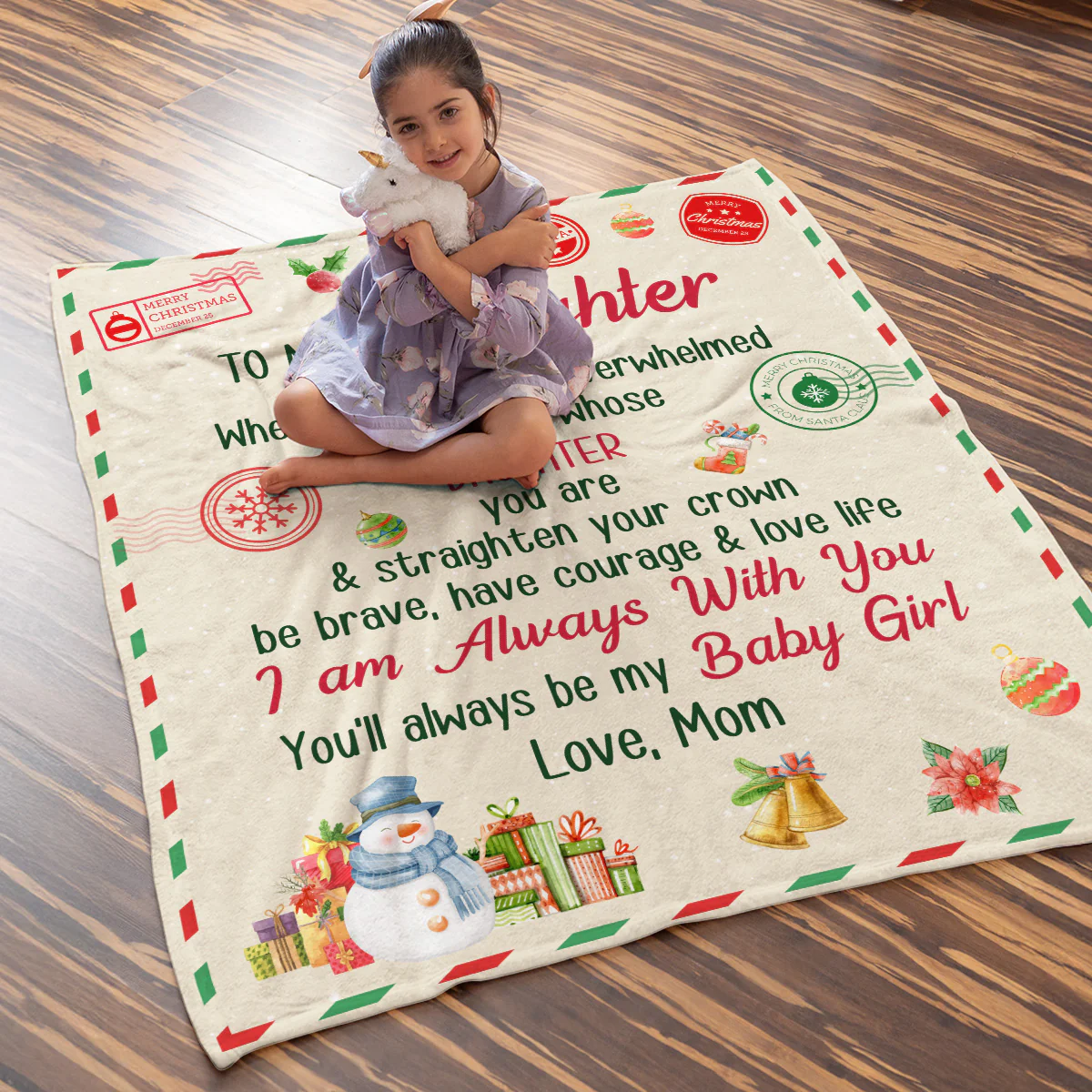 Letter From Mom - Personalized Custom Fleece Blanket - Image 3